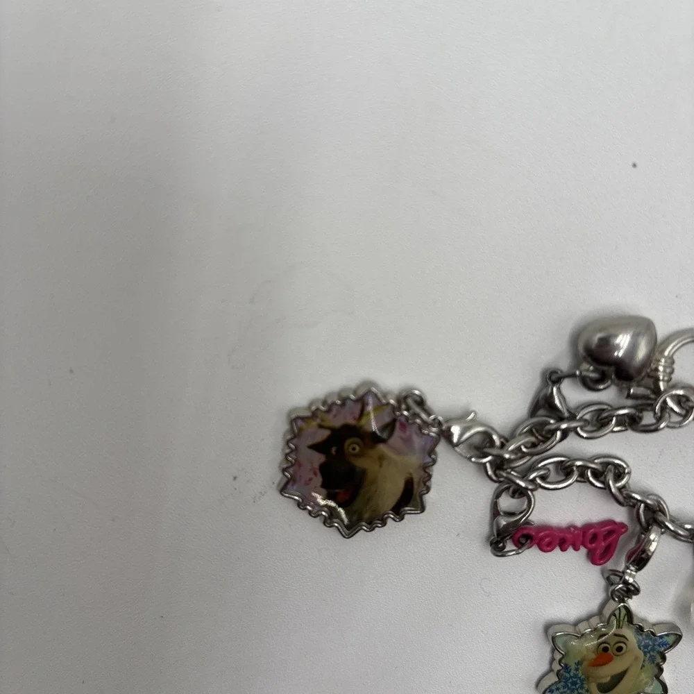Disney Frozen Bracelet Charms Elsa Anna Olaf Sven Youth‎ Size Toggle Heart Love